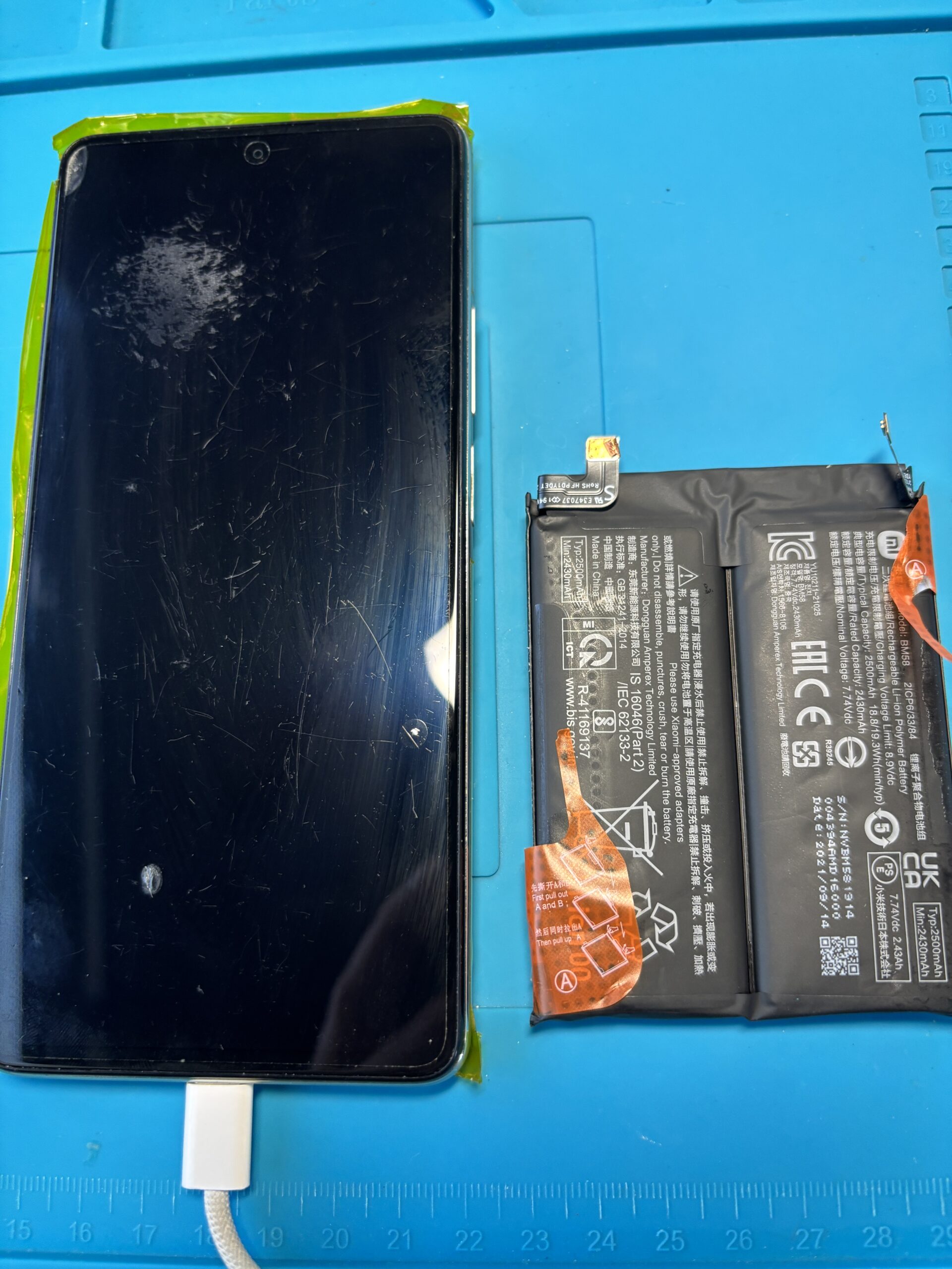 Xiaomi 11T Pro バッテリー交換後